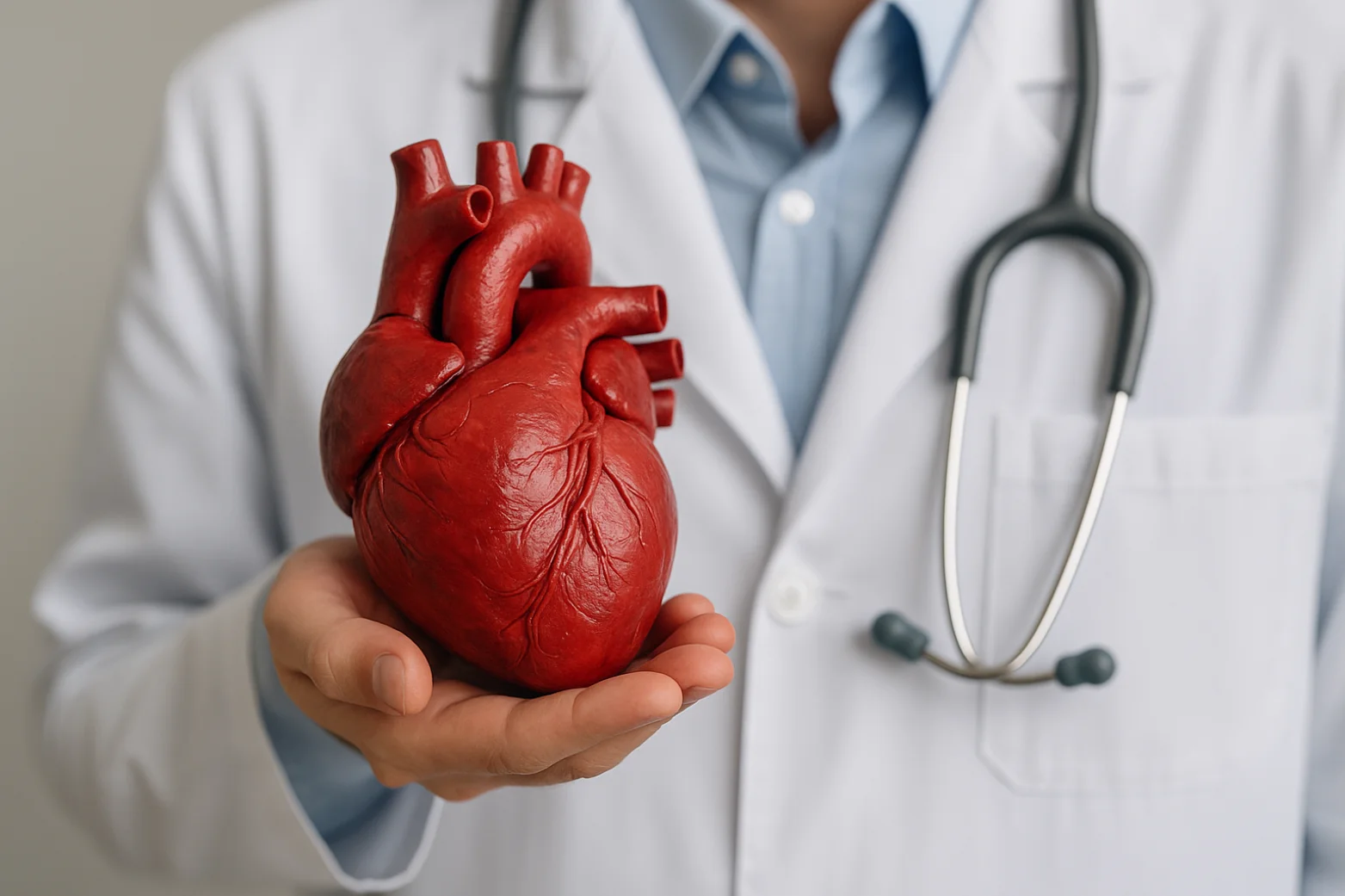 Surgical team performing organ transplant procedure